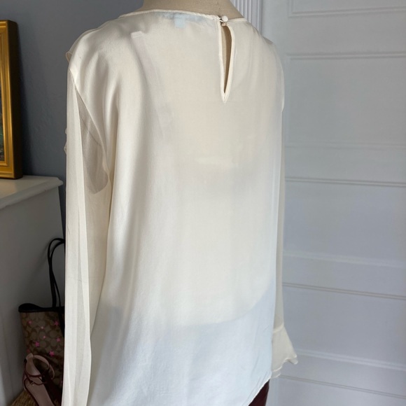 Beautiful Ruffle Detail Silk Blouse - Picture 6 of 10